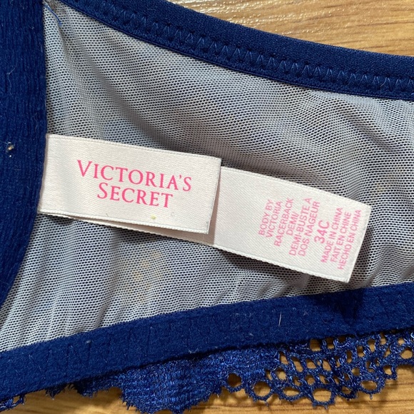 ❤️ Victoria’s Secret Body By Victoria Racerback Demi Lace Bra 34C - Picture 6 of 8